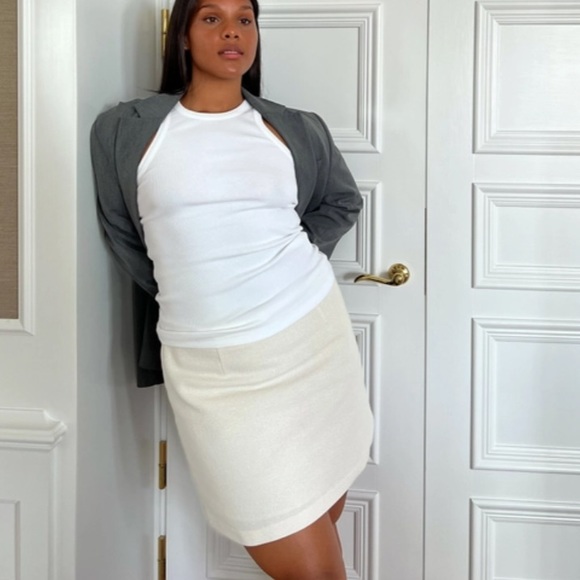 Djerf Avenue Occasion Skirt Cream - Picture 7 of 10